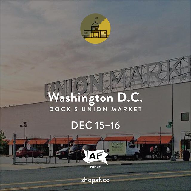 Historical Washington DC Union Market pop-up graphic